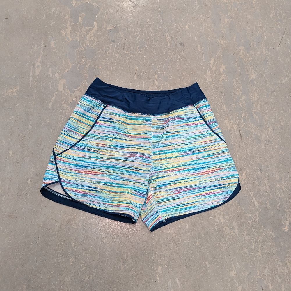 Lands' End Size 4 Colorful Striped Swim Athletic Board‎ Shorts